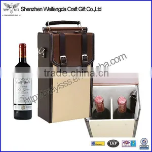 2015 New Design Promotion Pretty Leather Red Wine Packing thumbnail-1