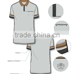 Men's Fashion Polo Shirt With Placket Italy Design ODM Service thumbnail-1