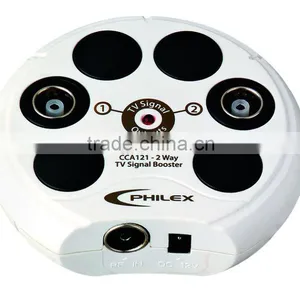 2 Way TV Signal Booster/CCA121/Compact Aerial Amplifer/white thumbnail-1