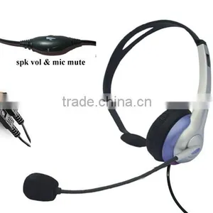 Monaural 3.5mm Call Center Computer Headphone With Mic PC-69vcmute thumbnail-1