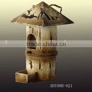 French Style Blockhouse Shape Wooden Birdcage thumbnail-1