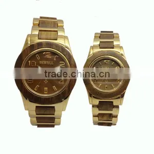 Bewell Alloy&wood Watch Newly Designed Date Time Health-caring Wrist Watch thumbnail-6
