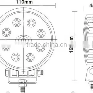 12V 24W Motorcycle Led Work Light Off Road Led Light thumbnail-3