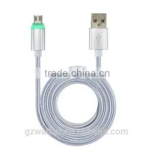 2016 New Premium High Quality Aluminum Nylon LED Light Charger Usb Data Cable for Iphone 6 6 Plus 6s 6s Plus Micro Wire Cable thumbnail-4