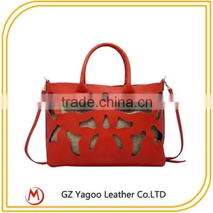 Carved Senior Cotton Lun Hollow Out Leather Bag Woman Leather Handbag Made in China2014 thumbnail-1