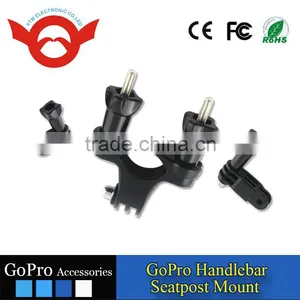 Bicycle Handlebar / Seatpost Clamp With Three-way Adjustable Pivot Arm for Gopro Hero 3+/3/2/1/4 Session thumbnail-2