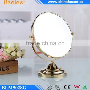 Golden Double Side Brass Mirror Decktop Makeup Mirror thumbnail-5