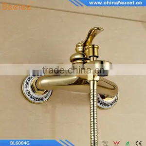Wall Mount Dual Ceramic Handles Bathtub Faucet Telephone Style Tub Shower Mixer Taps Quality Choice thumbnail-2