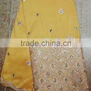 2015 Latest Fashion Lace Wedding Raw Silk George Lace Dresses thumbnail-3