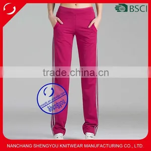 Custom Wholesale High Quality Cotton Polyeater Women Yoga Pants thumbnail-1