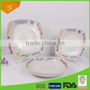 Square Ceramic Dinnerware Sets For Christmas,High Quality Ceramic Dinnerware thumbnail-2
