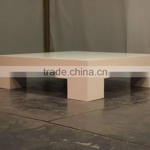 White Lacquer Coffee Table Living Room Furniture thumbnail-2