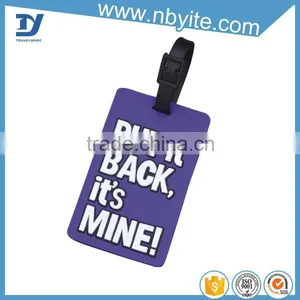 Embossed Custom Durable Plastic Soft Pvc Materail Wholesale Luggage Tags thumbnail-1