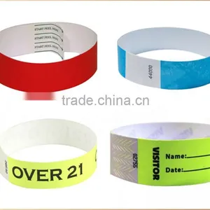 Self Adhesive Door Entry Tyvek Paper Wristbands Bracelets Quality Choice thumbnail-3