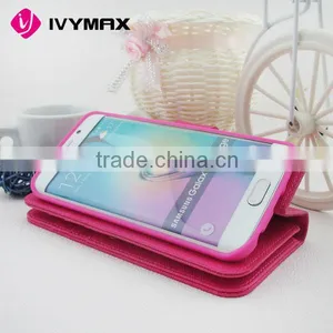 Good Quality Cover Case for Samsung Galaxy s6 Edge PU TPU Leather Wallet Case thumbnail-4