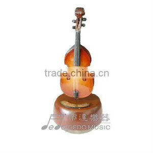 Decoration Rotating Various Model Wooden Instrument Shaped Music Box With Optional Music Tunes thumbnail-4