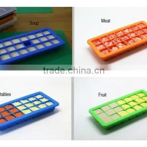 21pcs Silicone Ice Cube Silicone Baby Food Freezer Tray With Clip-on Lid thumbnail-5