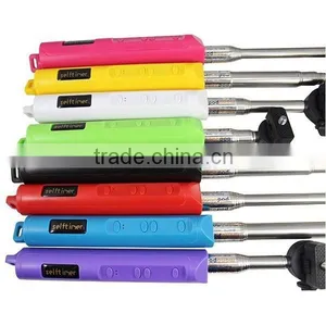 New Arrival Extendable& Zoom Portable Wireless Self Timer Bluetooth Monopod With Holder For Mobile Phone Ios and Android thumbnail-1
