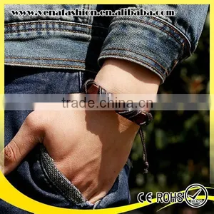 Cheap Leather Custom Rope Bracelet, Italian Leather Bracelets thumbnail-4
