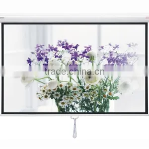 4:3 84" Cheap Portable Manual Projection Screen for Business Presentation thumbnail-1
