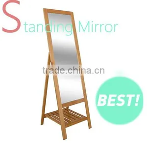 Free Standing Floor Length Mirrors Solid Wood Frame thumbnail-1