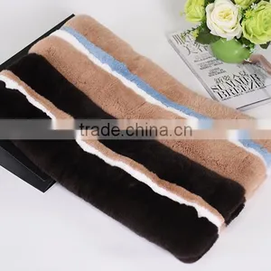 2016 New Fashion Fur Scar For Women Rex Rabbit Fur Scarf Coffee Multi Color KZ160082 thumbnail-5