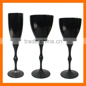 Hand Blown Black Wine Glass,drinking Glass thumbnail-1