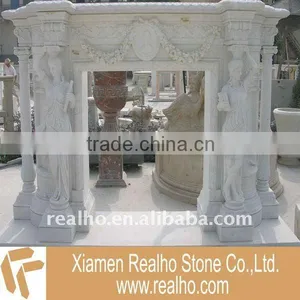 Natural Marble Fireplace thumbnail-1