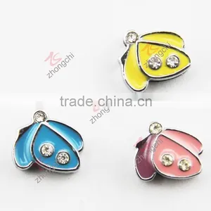 Metal Cute Butterfly Square Hole Spacer Charm Beads thumbnail-1