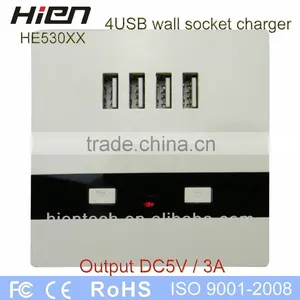 220v Extension Cord Socket Outlet USB Socket With 4 USB Port 5V3A 2 LED Indicator Suit for Hotel School Airport Railway Hospital thumbnail-5