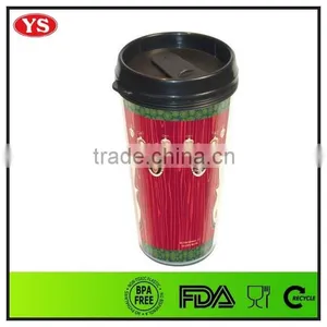16 Ounce Removable Plastic mg With Glitter Card for Gift thumbnail-2