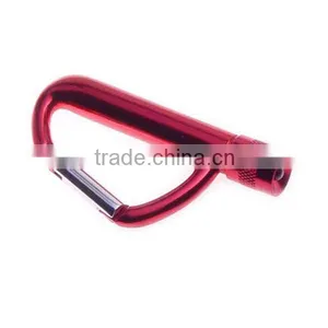 Aluminium D Shape Carabiner Led Flashlight thumbnail-1