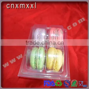 4 Pcs Macarons Clamshell Packaging Tray Display Wholeselling Blister Plastic Tray thumbnail-5