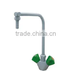 Bench Top Mounted Solid Brass 1-way High Pressure Cold & Hot Lab Water Taps in Industrial/Physics/Chemistry/Maths Laboratory thumbnail-1