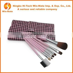 Hot Pink 7 Pcs Make Up Tools for Travel Makeup Brushes thumbnail-1