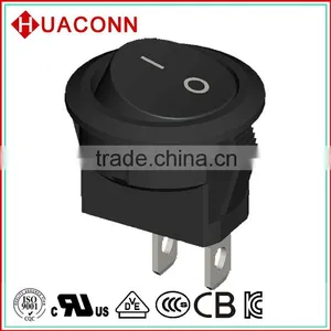 HS8-Y-01Q0-BB03-01 Bottom Price Manufacture Pins Black Mini Rocker Switch thumbnail-1