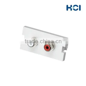 Bezel With Nickel-Plated RCA RGB Style Audio and Video Connector thumbnail-3