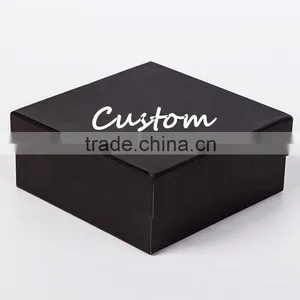 Black Cardboard Gift Package Hard Gift Paper Box thumbnail-3