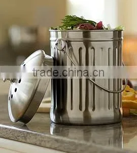 1 Gal Stainless Steel Kitchen Compost Pail thumbnail-1