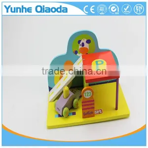 Early Learning Wooden Play Toys the Parking With a Min Car thumbnail-2