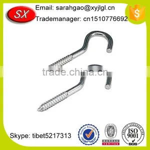 Supply Steel Zinc Plated Hook Bolt Metal Screw Hook Furniture Hardware Made in China thumbnail-1