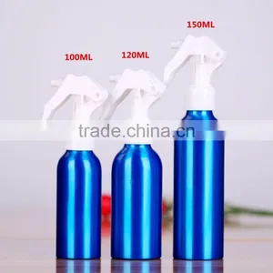 2017 Wholesale 30ml-500ml Blue Aluminum Perfume Bottle Trigger Spray Aluminum Bottle for Cosmetic Packaging thumbnail-3