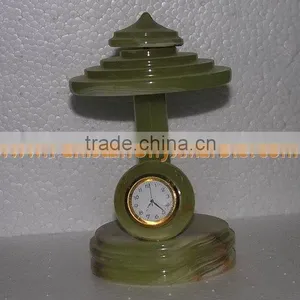 PAKISTAN SUPPLIER WHOLESALE New Selling Attractive Style CLOCKS ONYX MARBLE HANDICRAFTS thumbnail-3