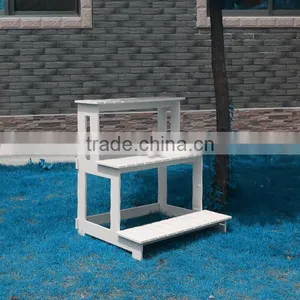 Wood Plastic Flower Pot Stand thumbnail-1