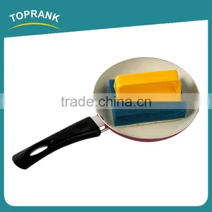 Toprank Customized Colorful Rectangle Shape Kitchen Cleaning Pads Dish Pot Cleaning Sponge Scouring Brush With Plastic Handle thumbnail-4