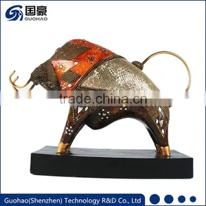 Cast Bronze Brass Bull Sculpture Statue thumbnail-1