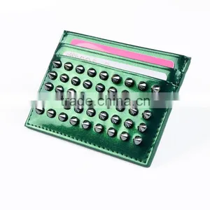 Gift Rivet pu Leather/genuine Leather Credit / Name Card Holder for Business thumbnail-3