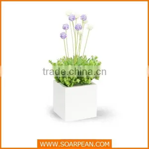 Home Decorative White Fiberglass Garden Flower Pot thumbnail-2