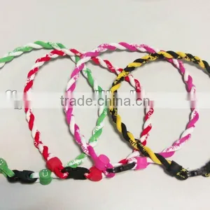 Manmade Woven Silicone Titanium Necklace/sports Necklace thumbnail-1