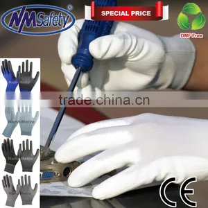 NMSAFETY PU Coated Hand Gloves Coat PU Garden Glove of Breathability thumbnail-1